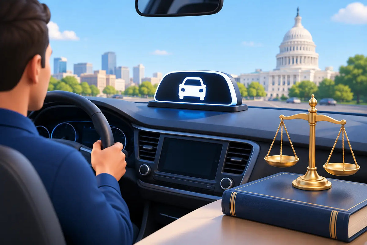 Are Dashboard Rideshare Signs Legal? US Rules