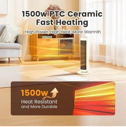 Airmate 25" Large Room Tower Heaters for Indoor Use, 1500W PTC