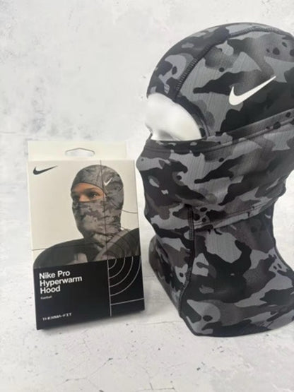 Nike Pro Therma-Fit Hyperwarm Hood Ski Mask Balaclava -US Stock [Grey Camo]