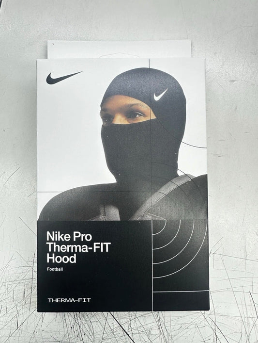 NIKE Unisex Pro Hood  Football Mask Black (Therma-Fit)