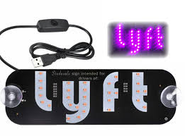 Lyft led car sign